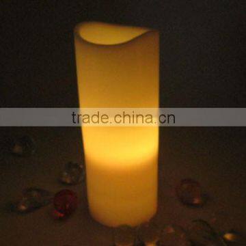 Amber glow plain ivory led flameless decorative electronic candle with timer