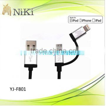 2015 latest 2in1 usb cable charging fast for Android and for iPhone6