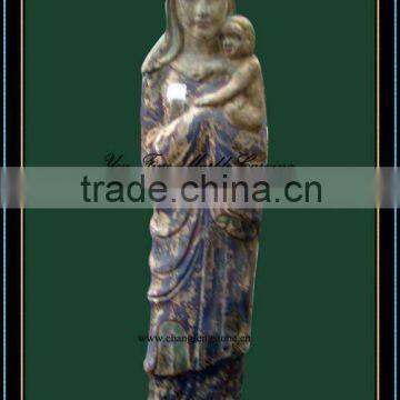 Antique Traditional Wood Carving, Virgin Sculpture