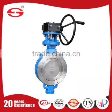 High Performance Pneumatic ductile iron wafer type SS304 Pneumatic Wafer Type Butterfly Valves hard sealing butterfly valve