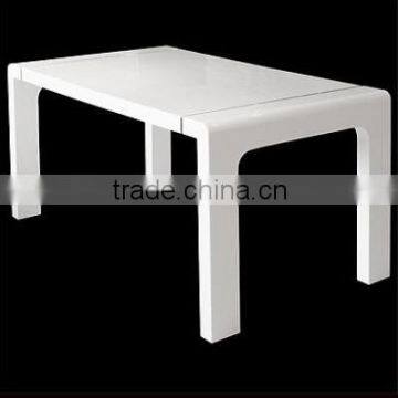 Industrial style dining tables/high glossy white cafe table/acrylic cafe table