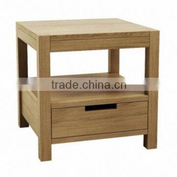 MDF table top with solid ash wood frame night stand HDBT051