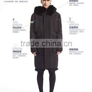 Wholesale Mens Black Yellow Winter Goose Down Jacket photo-6