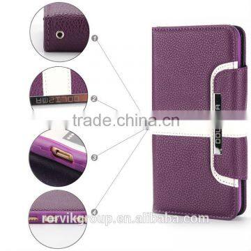 2 in 1 Wallet Leather Cell Phone Case for Iphone 6 Plus photo-4