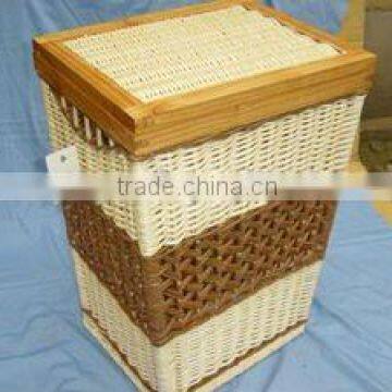 mixed color willow basket with bag