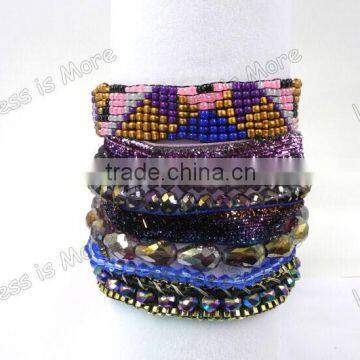 Brazil Multiple Wrap Crystal Bead Natural Stone BOHO Bracelet