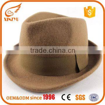 High quality men stetson fedora hat 100% woolen trilby crown felt hats                        
                                                                                Supplier's Choice