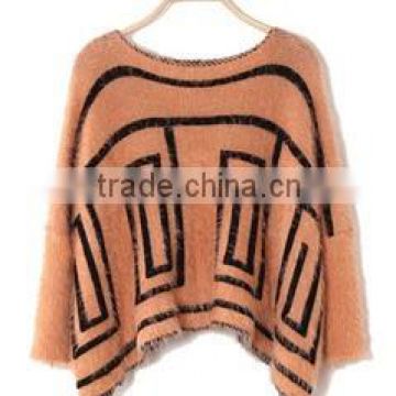 round collar loose printed wholesale crewneck sweaters