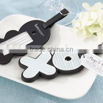 Wedding Favors Hugs & Kisses XO Luggage Tag