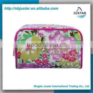 2015 Alibaba China flower cosmetic makeup bag multi-purpose cosmetic bag floral fashion makeup bag for girls