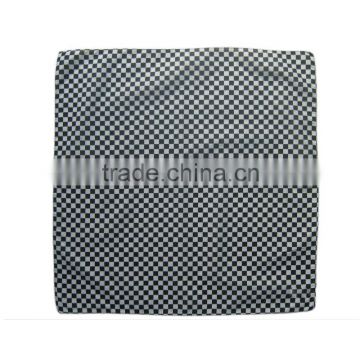 Black and White Check Bandana Headscarf