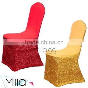 Red silver gold Christmas chair cover