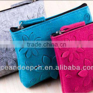 2014 new felt bag for samsung galaxy tab flower pattern