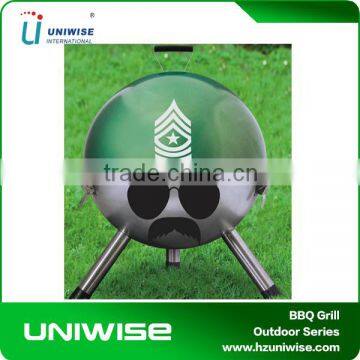 12" Portable Round Camping Shaped Camping barbecue grill