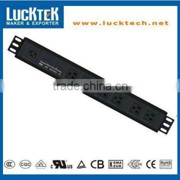 19" 6 WAY AMERICA SOCKET PDU WITH IEC SOCKET