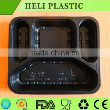 One time use plastic food tray eco-friendly disposable food tray