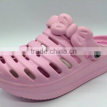 2015 Cute Bowknot Design Eva Clogs High Heels Platform Ladies Sandals Good Quality photo-2