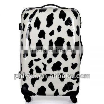 2015 China White & Black Color Like Cow Markings Luggage Fashionable Hardcase Luggage Trolley/Eminent Luggage Cart photo-2