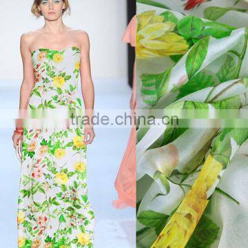 floral print chiffon fabric for dress scarf