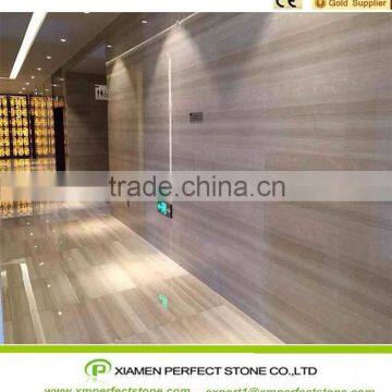 Wood Vein Marble White Tiles Slab Wall Cladding