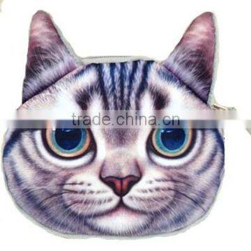 Eye-catching 3D Cute Lovely Children Coin Money Card Cat Zipper Purse photo-5