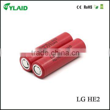 Newest Red Color Original in Stock lg He2 18650 Battery Small Rechargeable Battery Torch Light Rechargeable Battery photo-2