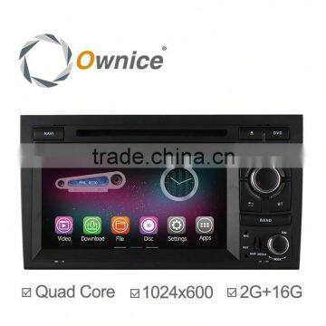 Pure Android 4.4 up to android 5.1 Quad Core Car Radio GPS player for Audi A4 S4 RS4 Built in Wifi BT 1024*600 2G+16G