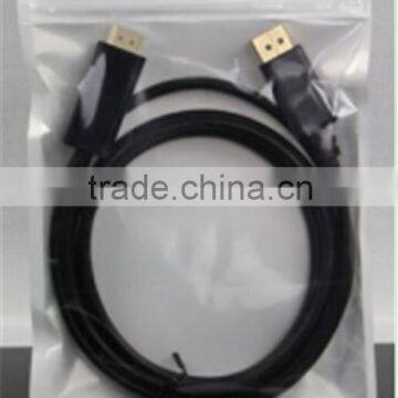 Black Displayport male to Displayport male 6ft with white bag packing