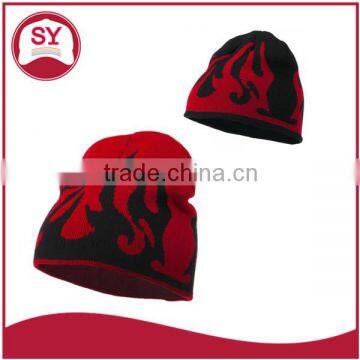 Rising Flames Design Knit Beanie