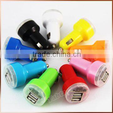 Custom logo promotional dual usb nipple car charger