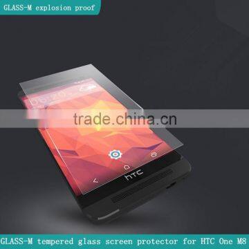 cellular accessories wholesale tempered glass screen protector for HTC One M8