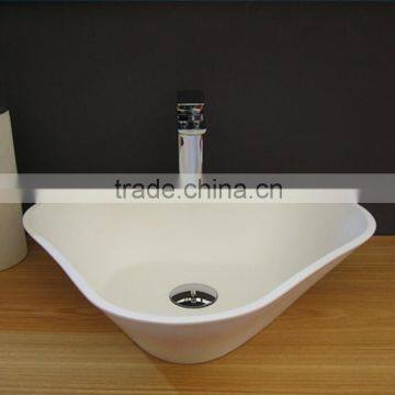 Modified Acrylic solid surface bathroom round wash basins,Wall Hung Solid Surface Wash Basins, Artificial Stone Resin Wash Basin