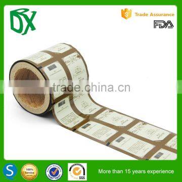  China customized color pet / opp aluminum foil laminated roll film