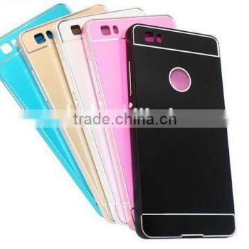 pc+Metal frame back cover case for huawei p8 lite