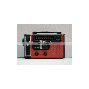 with emergency LED muilti-function hand cranking Crank Radio solar solar radio