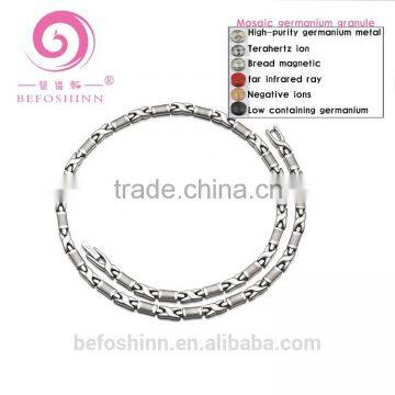 Health Benefit titanium Germanium gold Chain Necklaces For Sale