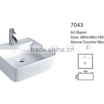 China Manufacturer Bathroom Square Ceramic Wash Basin photo-2