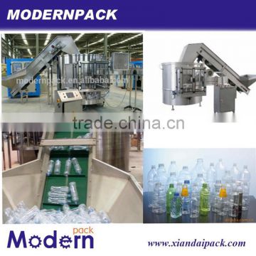 Automatic china feeding bottle/water bottles/juice PET PE bottles unscramble machine