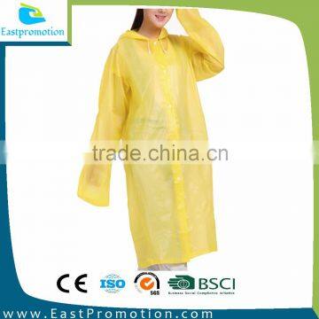 Promotional Factory Price Disposable PE Adult Raincoat