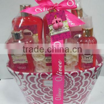 Shower gel body wash straw basket set