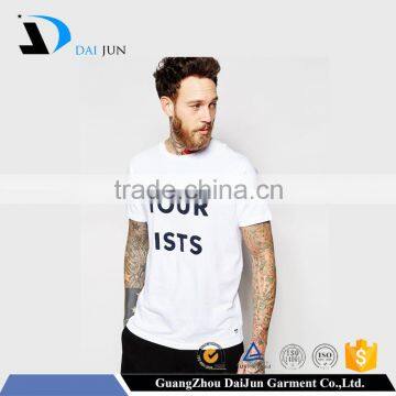 Guangzhou Daijun oem best quality cotton o neck custom logo men white cheap t shirt printing