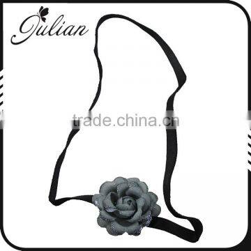 Festival Grey Flower Crown,Party Rose Elastic Hedband,Women Hair Wreath FHEHA0243 photo-2