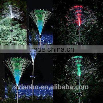 Solar Powered Color-Changing LED fibre optic Outdoor Yard Lawn Spotlight Garden Lamp