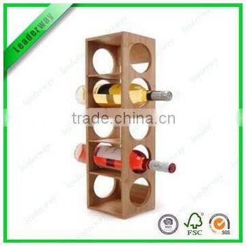 New Design 3 Bottle Bamboo Wine Glass Rack photo-3