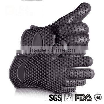 Silicone Oven Mitts,Heat-resistant Grill BBQ Baking Silicon Glove photo-3