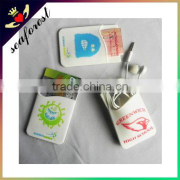 Multifunctional cell phone adhesive card pocket,silicone smart wallet