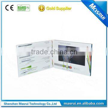 Hot 2.4/4.3/ 7" Tft Video Brochure, Video Book, Led Video Card Light/motion Sensor Touch Screen photo-2