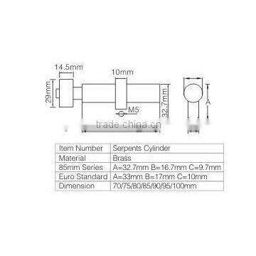 Euro Profile Brass Lock Cylinder