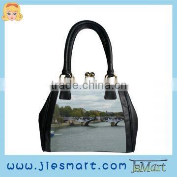 PU lady handbag custom sublimation printing bag