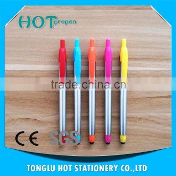 Spray Silver Barrel Click Ballpen With Stylus Touch photo-5